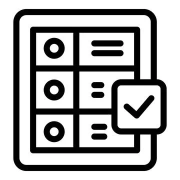 Online survey form being completed on a tablet computer Stock Illustration