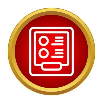 Online survey form creating customer feedback poll icon Stock-Illustration