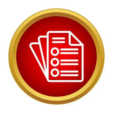 Online survey form document checklist icon concept Illustrazione stock