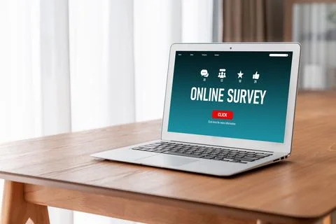 Online survey form for modish digital information collection Stock Photos