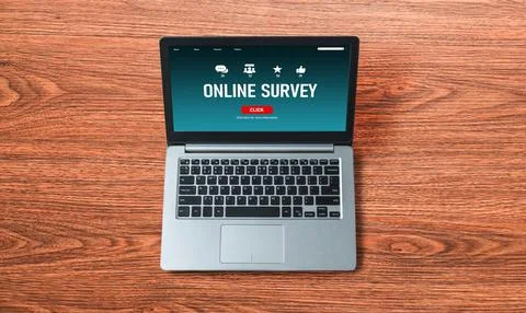 Online survey form for modish digital information collection Stock Photos