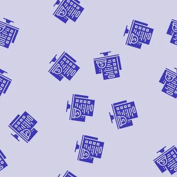 Online survey glyph seamless pattern 스톡 일러스트