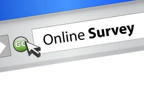Online survey graphic computer browser 스톡 일러스트