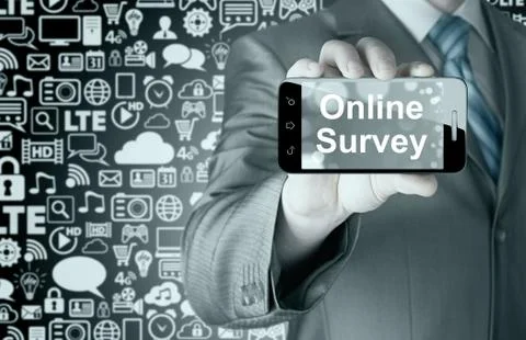 Online survey Illustrazione stock