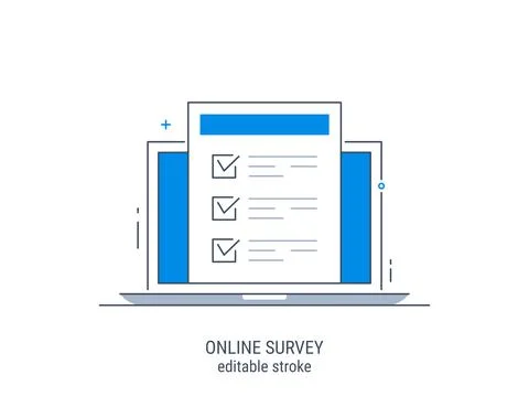 Online survey Stock Illustration
