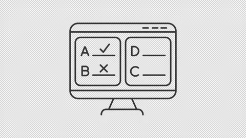 Online survey line animation Stock Footage 296627643