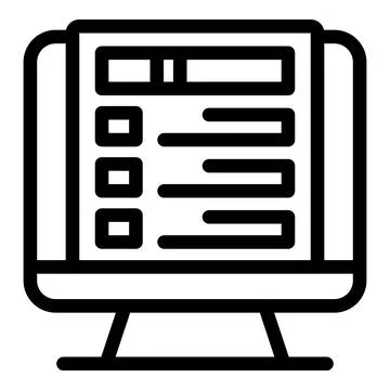 Online survey showing checklist on computer screen for voting イラスト素材