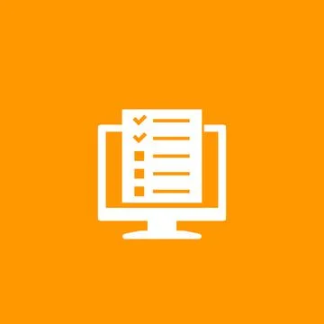Online survey, test vector icon イラスト素材