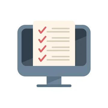 Online task help icon flat vector. Customer support Stock Illustration