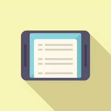 Online task icon flat vector. Test project Illustrazione stock