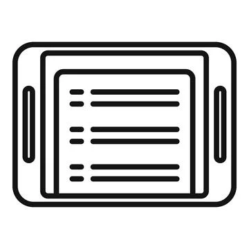 Online task icon outline vector. Test project Illustrazione stock