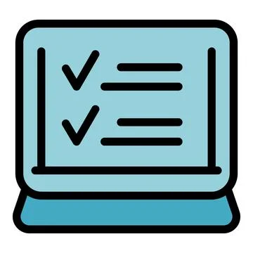 Online task icon vector flat Illustrazione stock