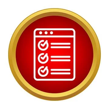 Online task list complete showing checkboxes in browser Illustrazione stock
