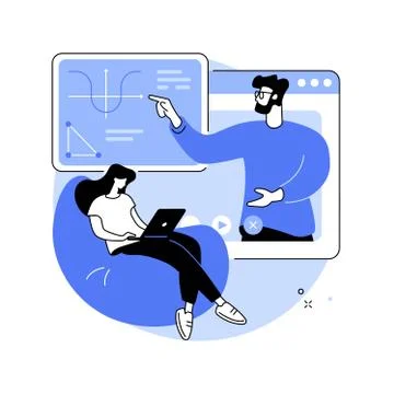 Online teaching abstract concept vector illustration. 스톡 일러스트