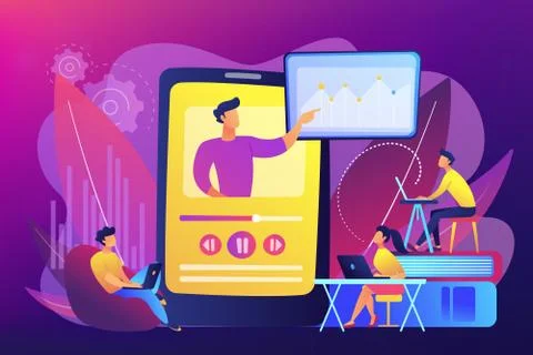 Online teaching concept vector illustration. イラスト素材