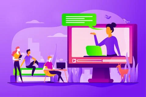 Online teaching concept vector illustration イラスト素材