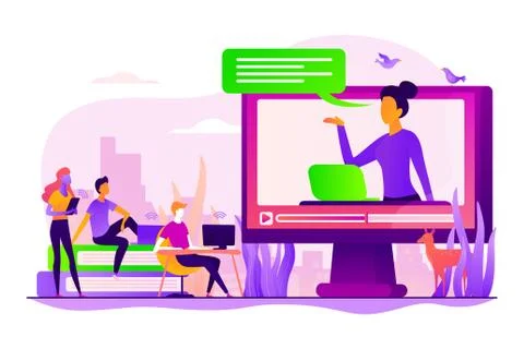 Online teaching concept vector illustration イラスト素材