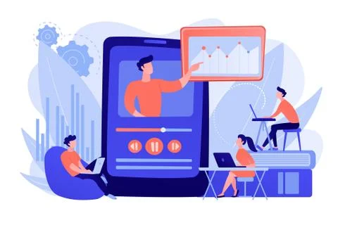 Online teaching concept vector illustration. イラスト素材