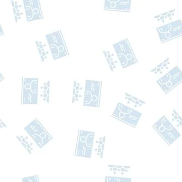 Online teaching group glyph seamless pattern Stockillustratie