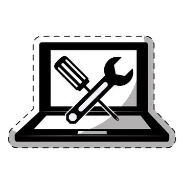 Online technical service abstract image Stock Illustration
