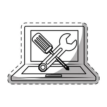Online technical service abstract image Stock Illustration