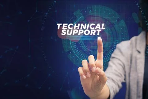 Online technical support. Stock Photos