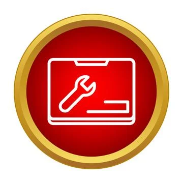 Online technical support settings and system maintenance Stockillustratie