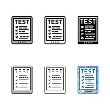 Online test color icon vector looks Ilustração Stock