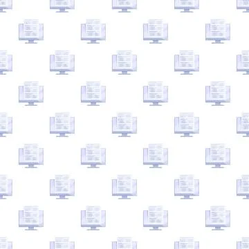 Online test examination computer screen seamless pattern 库存插图