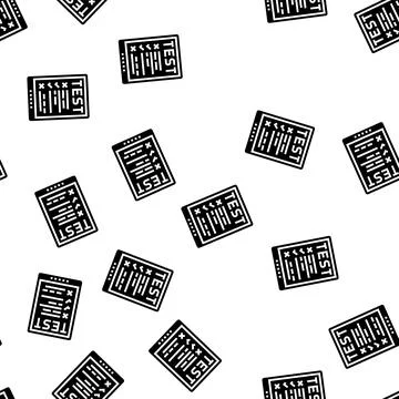 Online test glyph seamless pattern Stockillustratie