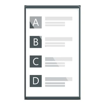 Online test icon cartoon vector. Digital computer Stock Illustration
