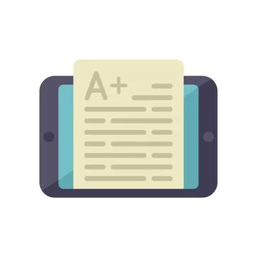 Online test icon flat vector. Web course Stock Illustration