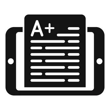 Online test icon simple vector. Web course Stockillustratie