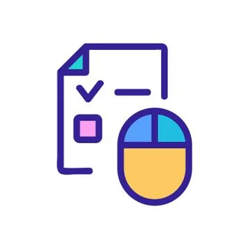 Online test icon vector. Isolated contour symbol illustration Ilustración de archivo