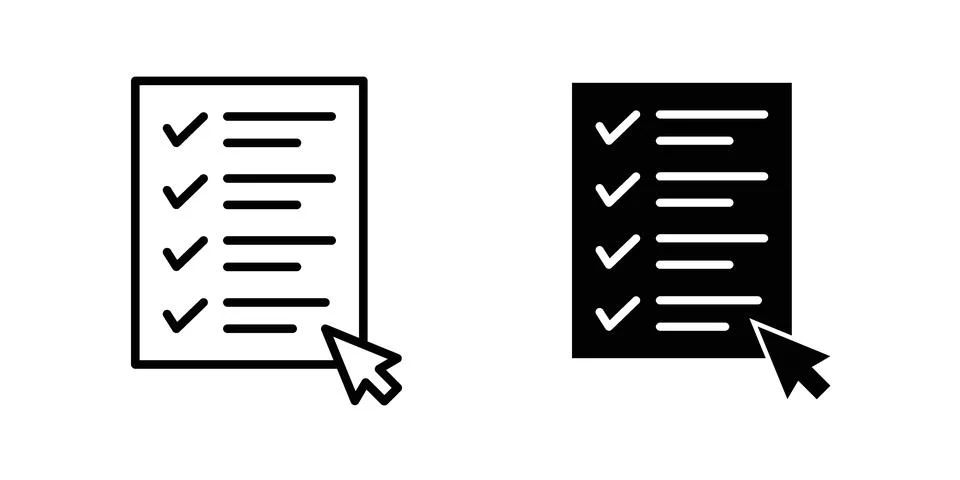 Online test icon for web projects Stock Illustration