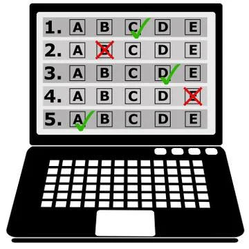 Online test Stock Illustration