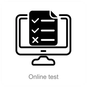 Online test Stock Illustration