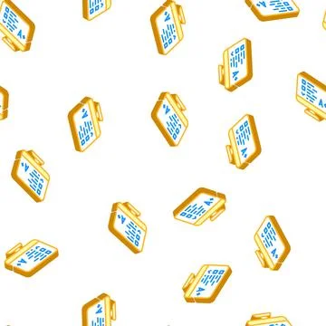 Online test isometric icon vector color illustration 스톡 일러스트