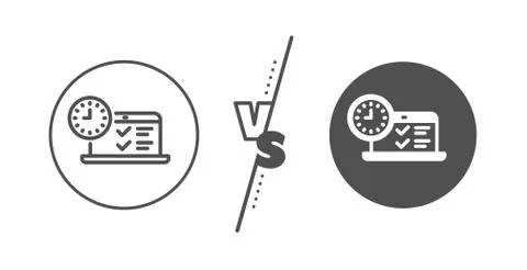 Online test line icon. Time sign. Vector 库存插图
