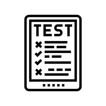 Online test line icon vector illustration イラスト素材