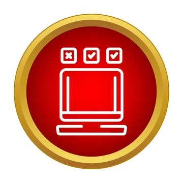 Online test or examination with correct and incorrect answers 스톡 일러스트