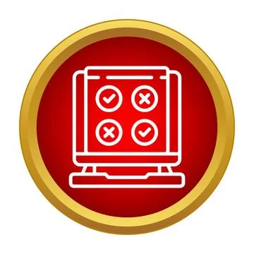 Online test or survey with checkmarks and crosses Stock Illustration