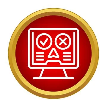 Online test screening concept with desktop computer showing results イラスト素材