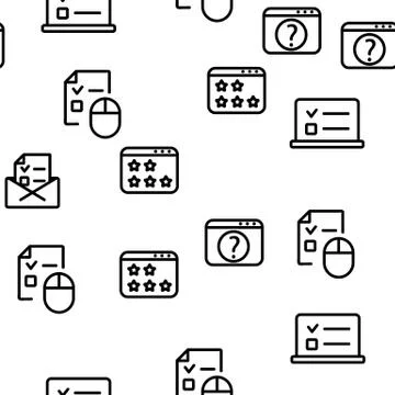 Online Test Vector Seamless Pattern Stock Illustration