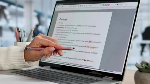 Online Text Editor For Reviewing Stock Footage 328397223