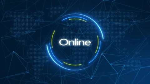 Online Text Effect Technology Background Видео 262598872