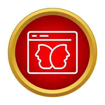 Online theater masks web browser window icon Stock Illustration