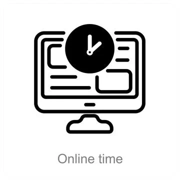 Online time Stock Illustration