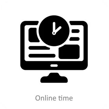 Online Time Stock Illustration