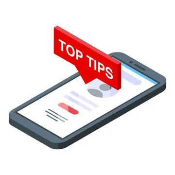 Online tips icon, isometric style 스톡 일러스트